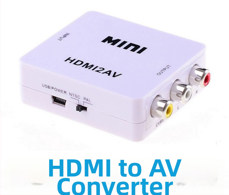 Piiriülene AV-HDMI videomuundur 1080P jälgimismängu digiboks, kolm RCA-d telerisse