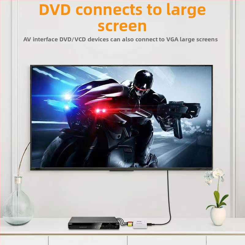 Трансграничен AV към HDMI видео конвертор 1080P монитор за игри сет-топ бокс три Lotus RCA към TV