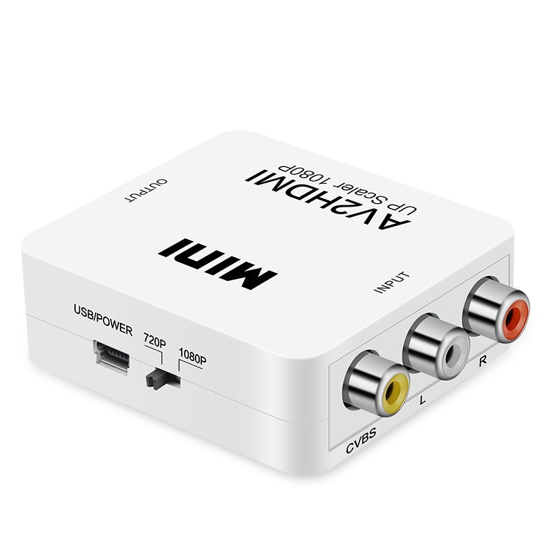 Piiriülene AV-HDMI videomuundur 1080P jälgimismängu digiboks, kolm RCA-d telerisse