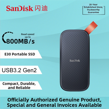 Sandisk E30 mobiilne pooljuhtketas 480g 1t 2t kiire USB3.1 mobiiltelefoni arvuti mini kaasaskantav