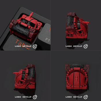 Mobiilülikonna Gundam Zaku klahvikate isikupärastatud vaigust kunstiga klahvikate mehaaniline klaviatuur poolläbipaistev klahvikate Esc