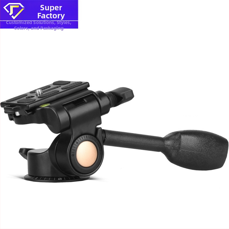 Rūpnīcas pielāgota alumīnija sakausējuma lodveida galva ar vienu rokturi un dubultu rokturi, slāpēšanas galva, spoguļkameras statīva galva