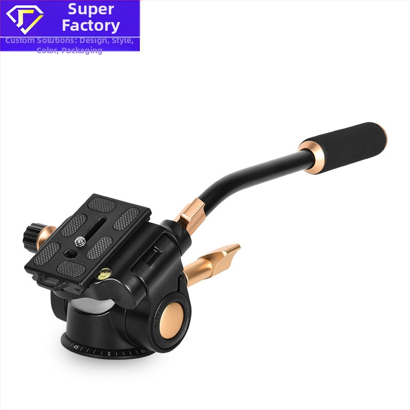 Rūpnīcas pielāgota alumīnija sakausējuma lodveida galva ar vienu rokturi un dubultu rokturi, slāpēšanas galva, spoguļkameras statīva galva