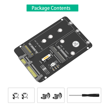 Jauna M.2 NGFF/MSATA uz SATA3 2-in-1 SSD SSD 2,5 collu cietā diska kārbas adaptera karte