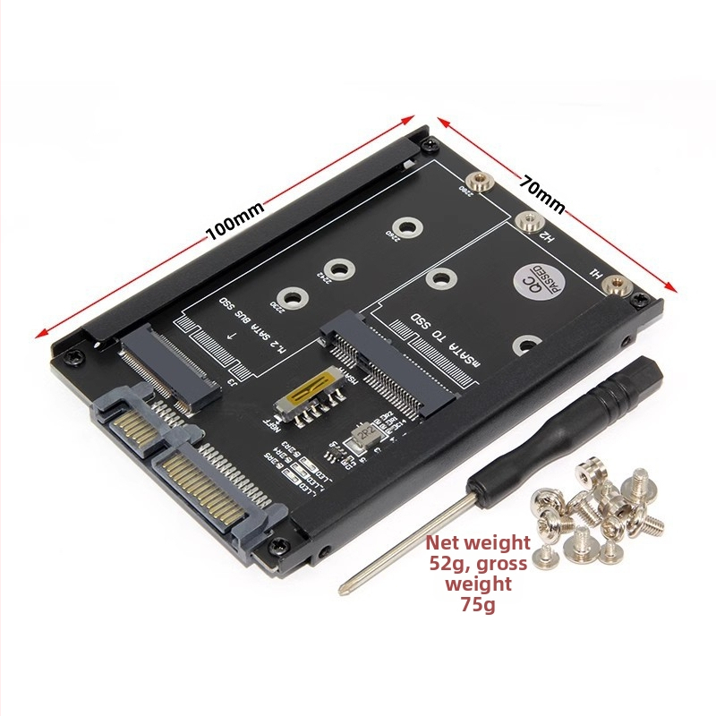 Jauna M.2 NGFF/MSATA uz SATA3 2-in-1 SSD SSD 2,5 collu cietā diska kārbas adaptera karte