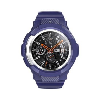 За Samsung Galaxy Watch4 Classic Watch TPU калъф с вградена каишка от сребърна катарама 46 мм