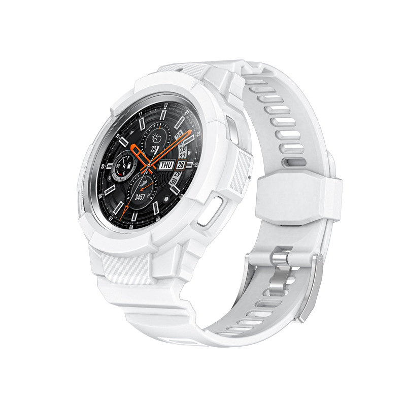 Samsung Galaxy Watch4 Classic TPU ümbris integreeritud 46 mm hõbedase pandlaga rihmaga