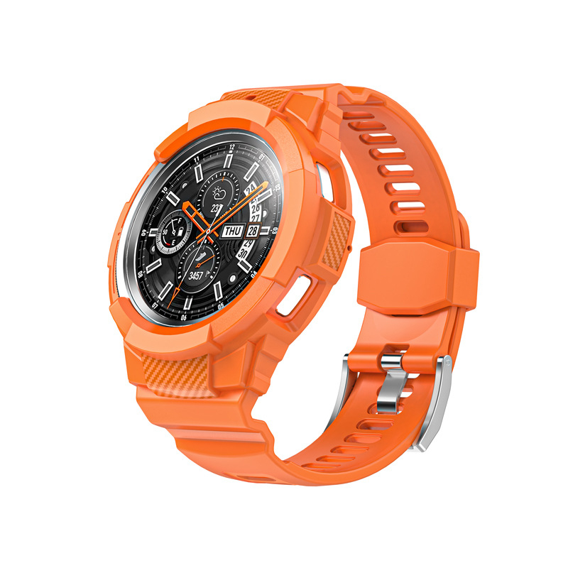 Samsung Galaxy Watch4 Classic TPU ümbris integreeritud 46 mm hõbedase pandlaga rihmaga