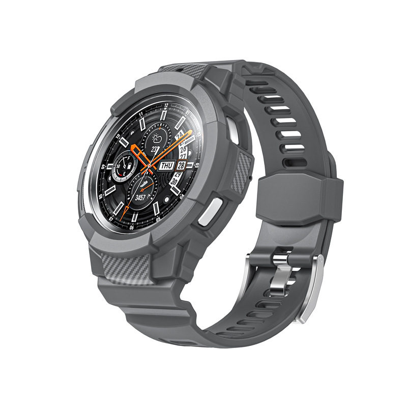 Samsung Galaxy Watch4 Classic TPU ümbris integreeritud 46 mm hõbedase pandlaga rihmaga