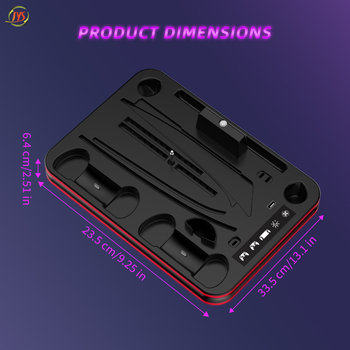 PS5/PS5Slim multifunktsionaalne jahutusalus kõrvaklappide hoidikuga ja RGB värvilise valgusega JYS-P5225