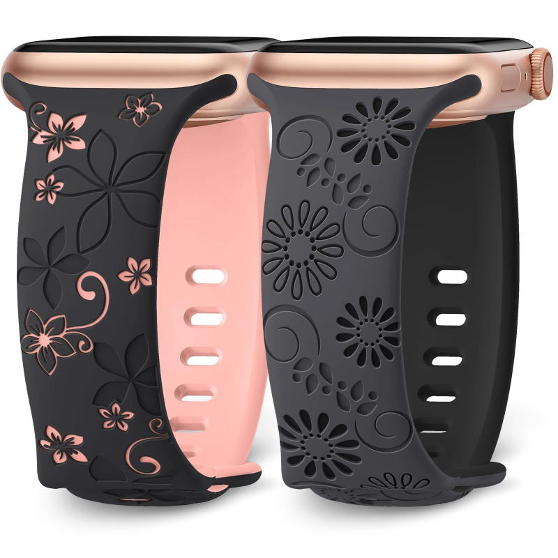 Apple Watch Ultra okosórához alkalmas, Apple kétszínű napraforgó szilikon szíjjal