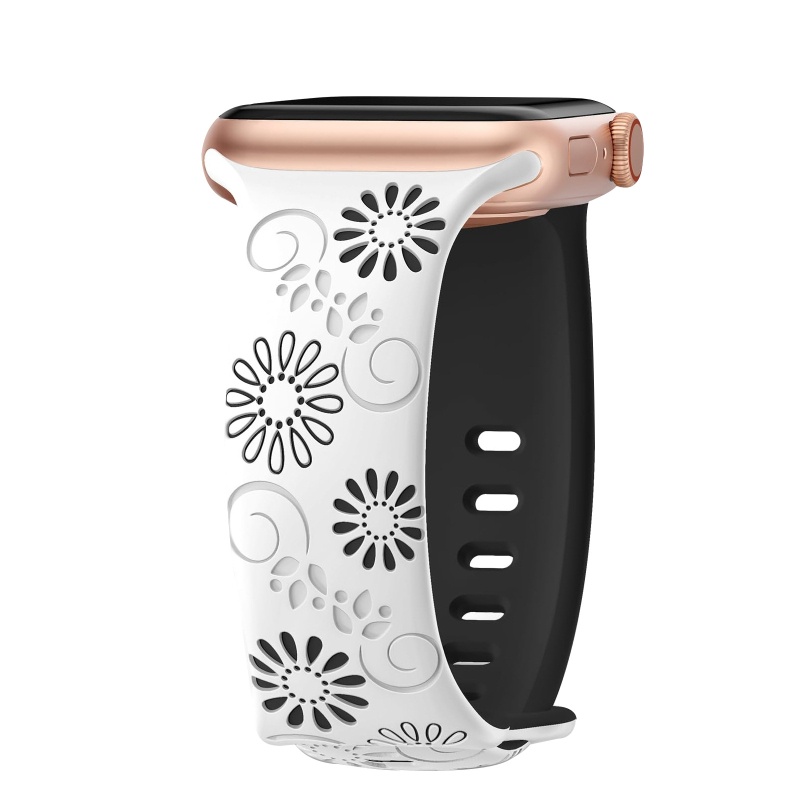 Apple Watch Ultra okosórához alkalmas, Apple kétszínű napraforgó szilikon szíjjal