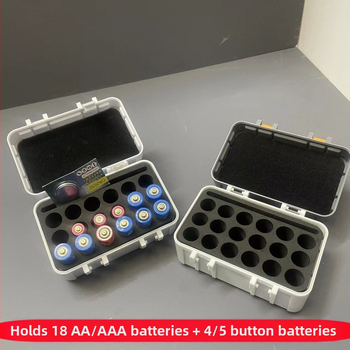 Uus nr 5 nr 7 nööppatareiga universaalne hoiukarp kaasaskantav patareide hoiukarp suletud käsnaga puhverhoidik