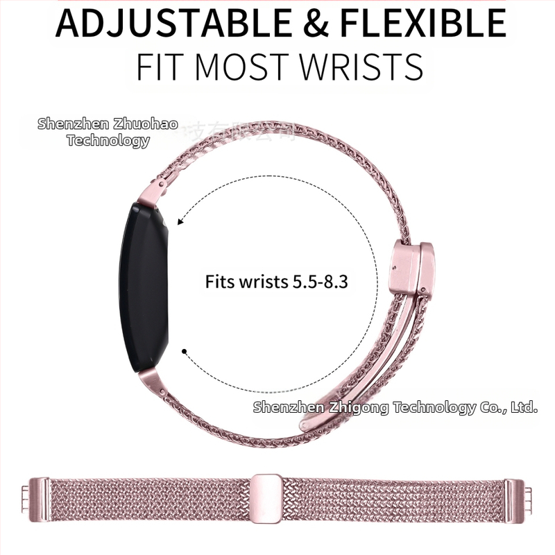 Vhodné pre Fitbit inspire1/2 magnetický Milan pekný sieťovaný remienok s rybou kosťou magnetický Milan hodinky