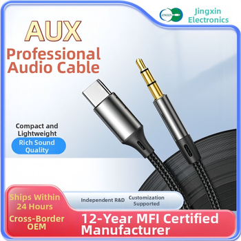 AUX-audioliin Professionaalne autokõlari Type-c - 3,5 mm audioliin Arvuti ja mobiiltelefoni heli muundamise liin
