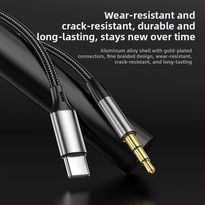 AUX аудио линия, професионален автомобилен високоговорител, Type-C към 3,5 мм аудио линия, линия за преобразуване на аудио от компютър и мобилен телефон