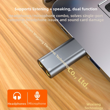 USB ārējā skaņas karte USB austiņām + mikrofonam bez draivera Galddatora klēpjdatora PS4 ārējā skaņas karte