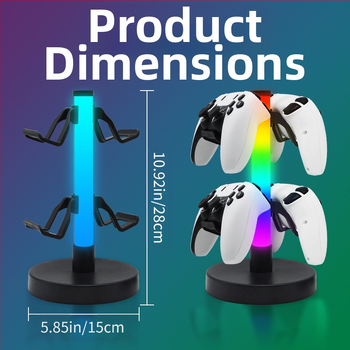 Pārrobežu tirgū pieprasīts RGB spēļu kontroliera statīvs, austiņu statīvs, apkārtējās vides apgaismojums, e-sporta ritma apgaismojums, galda lampa, naktslampiņa