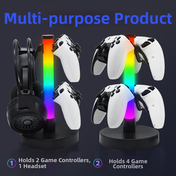 Pārrobežu tirgū pieprasīts RGB spēļu kontroliera statīvs, austiņu statīvs, apkārtējās vides apgaismojums, e-sporta ritma apgaismojums, galda lampa, naktslampiņa