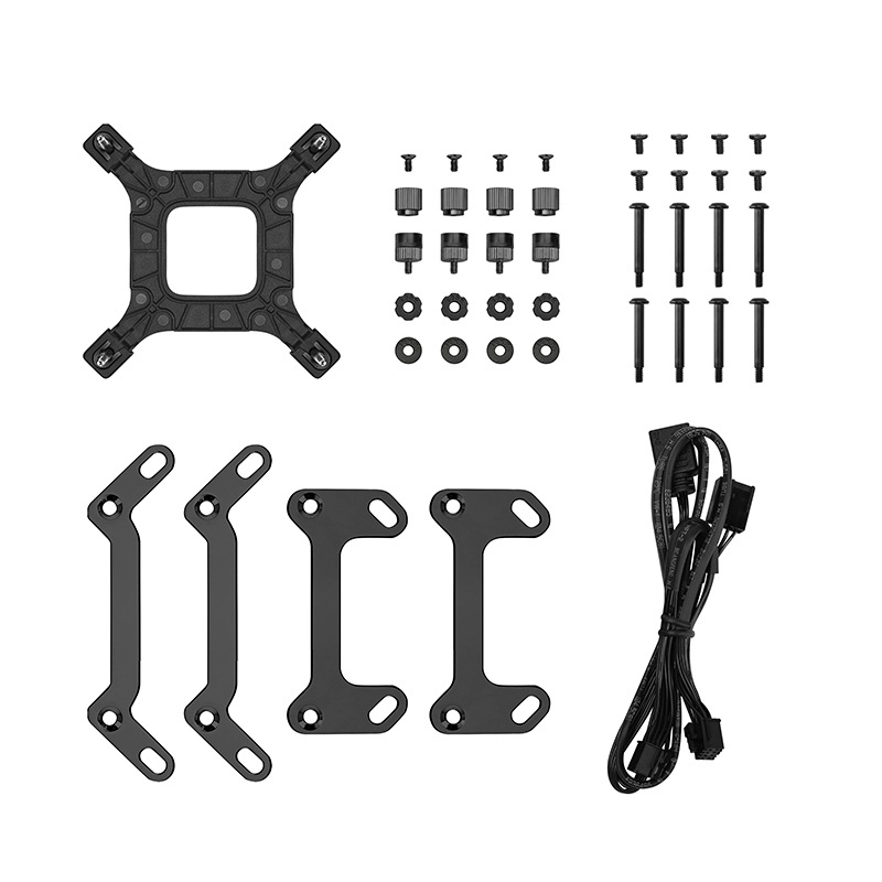 Kyushu Fengshen Ice Rubiku kuup LT240ARGB radiaator 4-pin temperatuuri reguleerimine sünkroonne valgustus lauaarvuti protsessori vaigistus