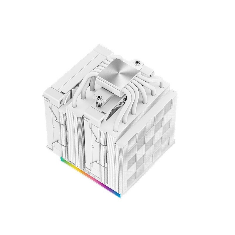 Kyushu Fengshen AK620 digitaalse ekraaniga valge CPU radiaator 1700 pinni nikeldatud 6 soojustoruga summutatud FDB ventilaator ARGB