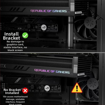 Скоба за графична карта, вертикална опорна пръчка, шаси на компютър, малък настолен жак, магнит, всмукателна скоба от алуминиева сплав