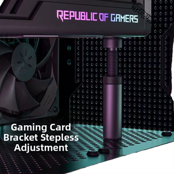 Скоба за графична карта, вертикална опорна пръчка, шаси на компютър, малък настолен жак, магнит, всмукателна скоба от алуминиева сплав