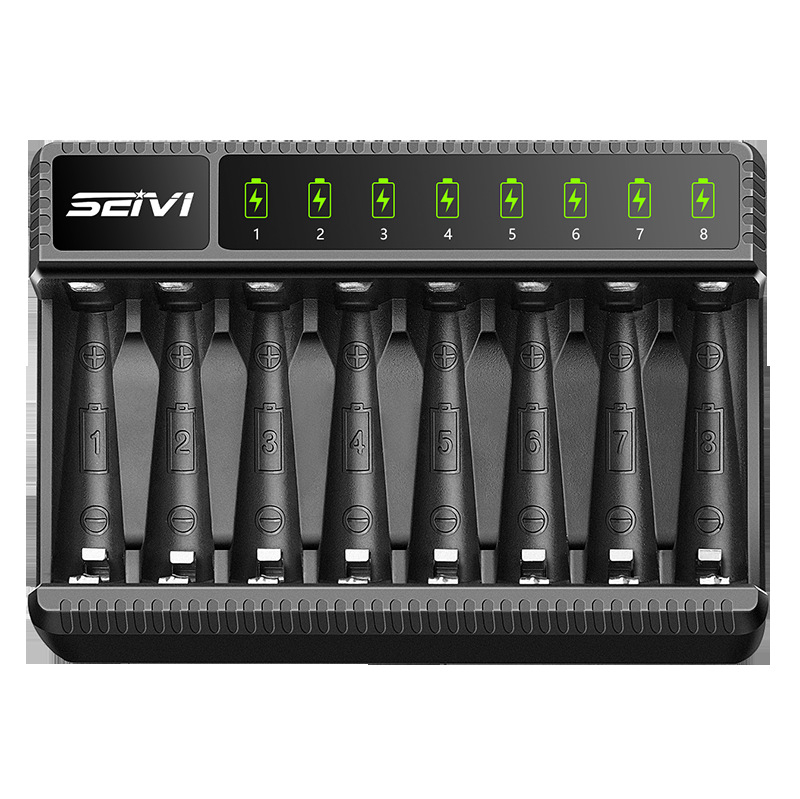 Piiriülene 1,2 V Ni-MH akulaadija USB nutika istme laadija 8 pesaga universaalne 5,7-tolline laadija laos