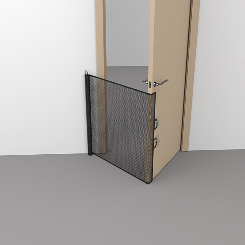 Automātiski ievelkami mājdzīvnieku vārti, suņu un kaķu žogs, iekštelpu kāpņu ejas izolācijas tīkls bez urbšanas