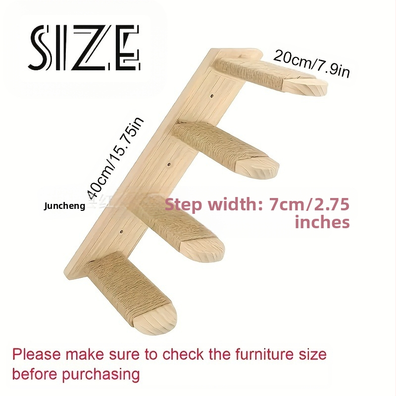 Дървена рамка за катерене за котки, стълба за катерене за домашни любимци, дървена рамка за катерене за котки, играчка за котки, стълби, стенна стойка, домашен хамак за котки, вътрешен, хамак за котки