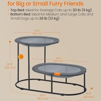 Amazon Σφυρήλατο Σιδερένιο Ράφι Γάτας Pet Cat Nest Μεταλλικό Κινητό Φορητό Αφαιρούμενο Δίσκος Πλαισίου Υποστήριξης Γάτας