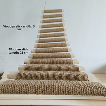 XZ [1680 άτομα επαίνους] μασίφ ξύλινη σκάλα με σχοινί για γάτες, πλαίσιο αναρρίχησης για γάτες, σπιτικά αξεσουάρ diy, φωλιά γάτας, σανίδα ξυσίματος γάτας, μαλακή σκάλα ίσια