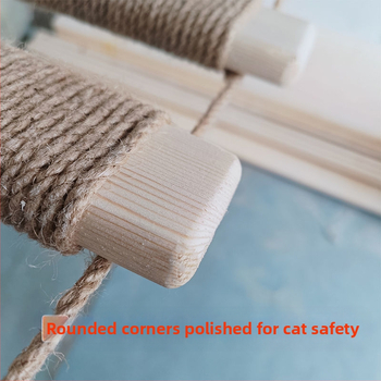 XZ [1680 άτομα επαίνους] μασίφ ξύλινη σκάλα με σχοινί για γάτες, πλαίσιο αναρρίχησης για γάτες, σπιτικά αξεσουάρ diy, φωλιά γάτας, σανίδα ξυσίματος γάτας, μαλακή σκάλα ίσια