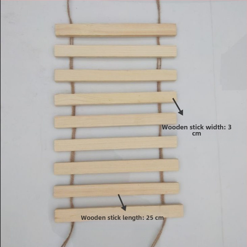 XZ [1680 ember dicséri] tömörfa macskakötéllétra macskamászóka házilag készített barkács kiegészítők macskafészek macska kaparódeszka puha létra egyenes