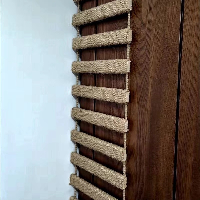 XZ [1680 ember dicséri] tömörfa macskakötéllétra macskamászóka házilag készített barkács kiegészítők macskafészek macska kaparódeszka puha létra egyenes