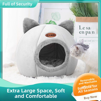 Ζεστό χαλάκι για γάτες, παχύρρευστο κλειστό κρεβάτι, βίλα, κλουβί για σκύλους, χειμερινό ζεστό και χαλάκι ύπνου για γάτες