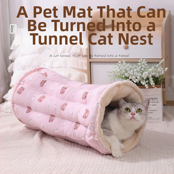 Talvine soe kassimatt Tunnel Kassipesa Kassimänguasjapesa Magamismatt Suletud kassimatt Lemmikloomade kaheotstarbeline pesamatt
