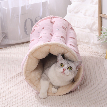 Χειμερινό ζεστό χαλάκι γάτας Tunnel Cat Nest Cat Nest Sleeping Mat Κλειστό χαλάκι γάτας Pet Διπλής χρήσης χαλάκι φωλιάς