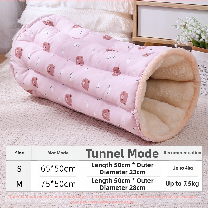 Talvine soe kassimatt Tunnel Kassipesa Kassimänguasjapesa Magamismatt Suletud kassimatt Lemmikloomade kaheotstarbeline pesamatt