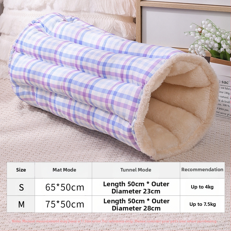 Talvine soe kassimatt Tunnel Kassipesa Kassimänguasjapesa Magamismatt Suletud kassimatt Lemmikloomade kaheotstarbeline pesamatt