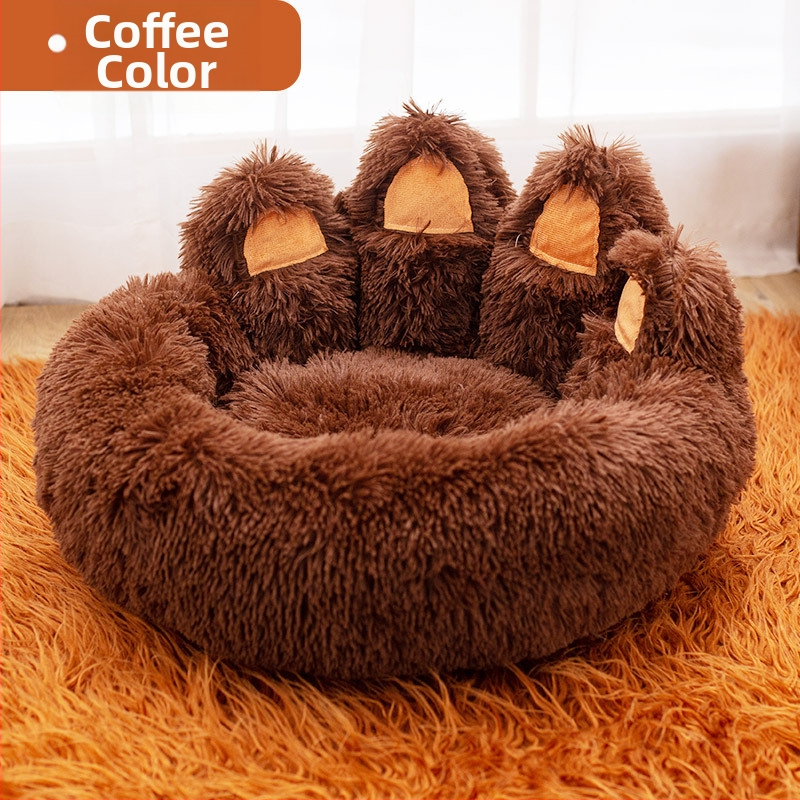 Határokon átnyúló új, aranyos, vastagított kutyakennel, plüss kisállatkennel minden évszakra, nagyméretű kisállatszőnyeg, aranyos macskakennel