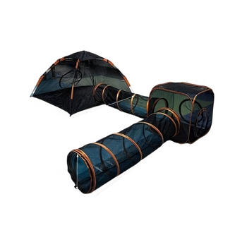 Νέο κλουβί κατοικίδιων τεσσάρων τεμαχίων, τούνελ παιχνιδιών γάτας και σκύλου, σετ τυχαίων συνδυασμών, πτυσσόμενη φορητή σκηνή κατοικίδιων