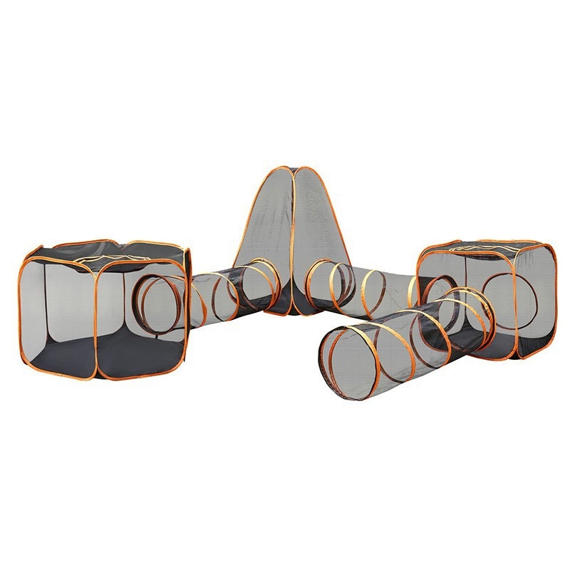 Uus neljaosaline lemmikloomapuur, kassi ja koera mängutunnel, juhuslike kombinatsioonide komplekt, kokkupandav kaasaskantav lemmikloomatelk