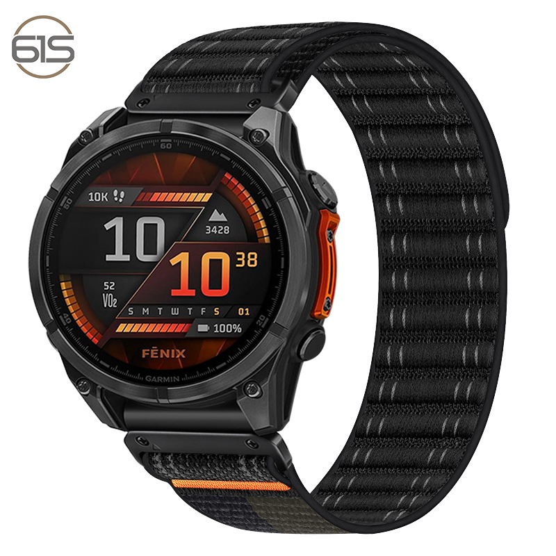 61S Garmin Garmin Fenix8/567Xproepix965 Wave nejlonszíjjal