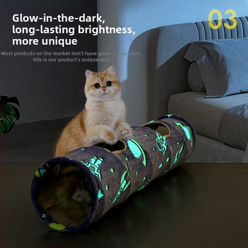 Φωτεινό τούνελ γάτας, αυτο-υπαίθριο σπίτι διαφυγής, παιχνίδι για γάτες, πτυσσόμενο τούνελ γάτας, κατοικίδιο, φωλιά γάτας, διασυνοριακό μοντέλο Amazon