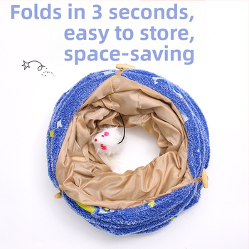 Φωτεινό τούνελ γάτας, αυτο-υπαίθριο σπίτι διαφυγής, παιχνίδι για γάτες, πτυσσόμενο τούνελ γάτας, κατοικίδιο, φωλιά γάτας, διασυνοριακό μοντέλο Amazon