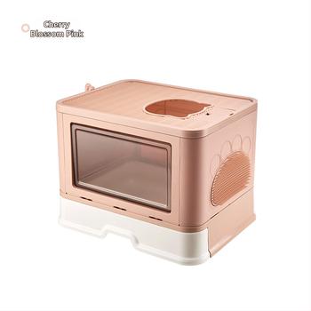 Aspet Zhejiang домашни любимци котешки тоалетни, тоалетна за котки тип горен тип, напълно затворена сгъваема тоалетна за котешки екскременти тип чекмедже