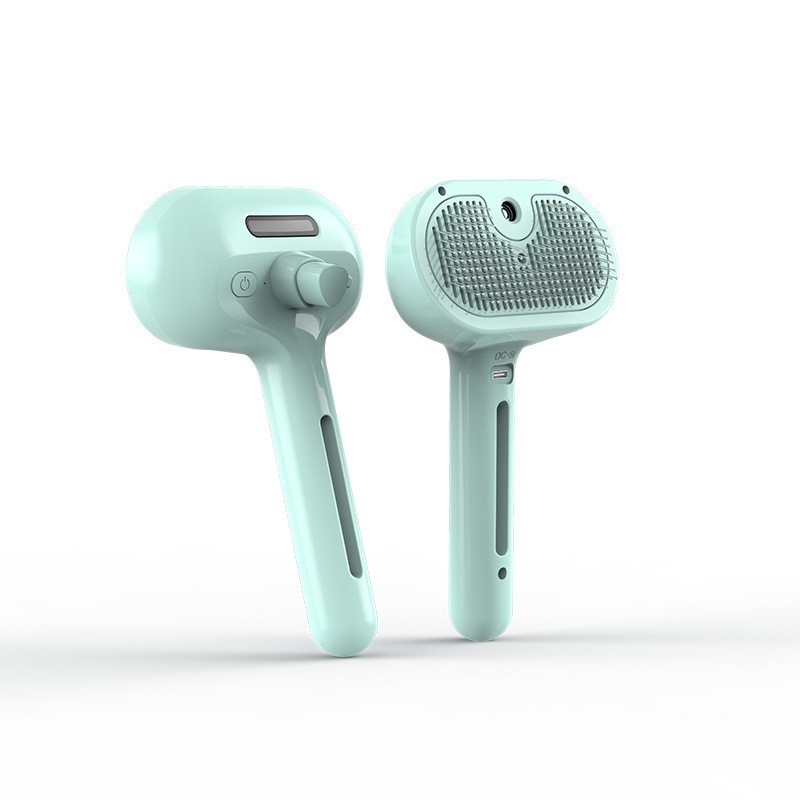 Гребен със спрей за домашни любимци, гребен за обезкосмяване на котки и кучета, гребен за скубане на косми с USB зареждане, инструмент за груминг и почистване на домашни любимци