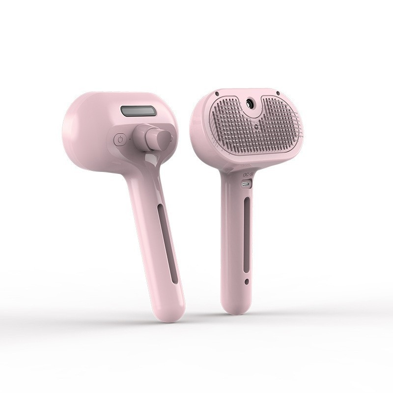 Гребен със спрей за домашни любимци, гребен за обезкосмяване на котки и кучета, гребен за скубане на косми с USB зареждане, инструмент за груминг и почистване на домашни любимци