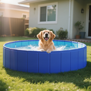 Нов надуваем басейн за домашни любимци, PVC басейн за котки и кучета, пясъчен басейн за деца, безплатна надуваема сгъваема вана
